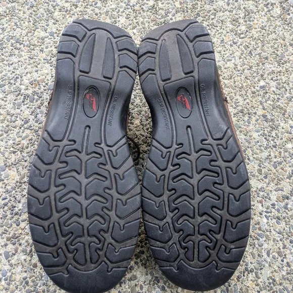 Red Wing Brown Leather Steel Toe Shoes